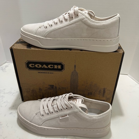 Coach Women's Sneakers in Cream - Picture 10 of 15